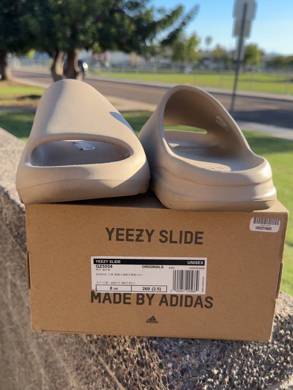 adidas Yeezy Slide — Light Sand/Taupe Women's Slip-On Sandal